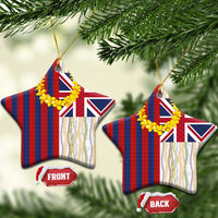 Hawaiian Tropical Plants Lei Ceramic Ornament National Flag Style - Polynesian Pride