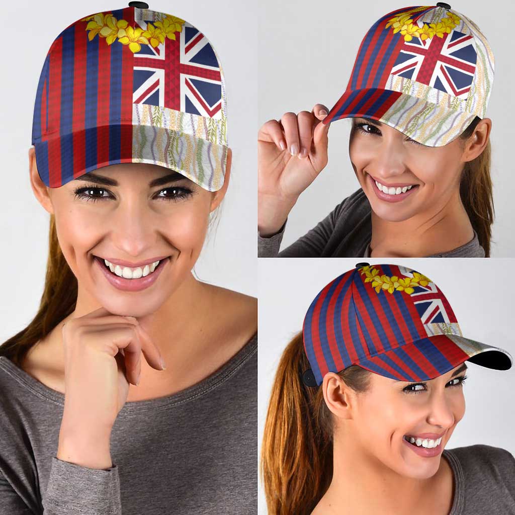 Hawaiian Tropical Plants Lei Classic Cap National Flag Style - Polynesian Pride