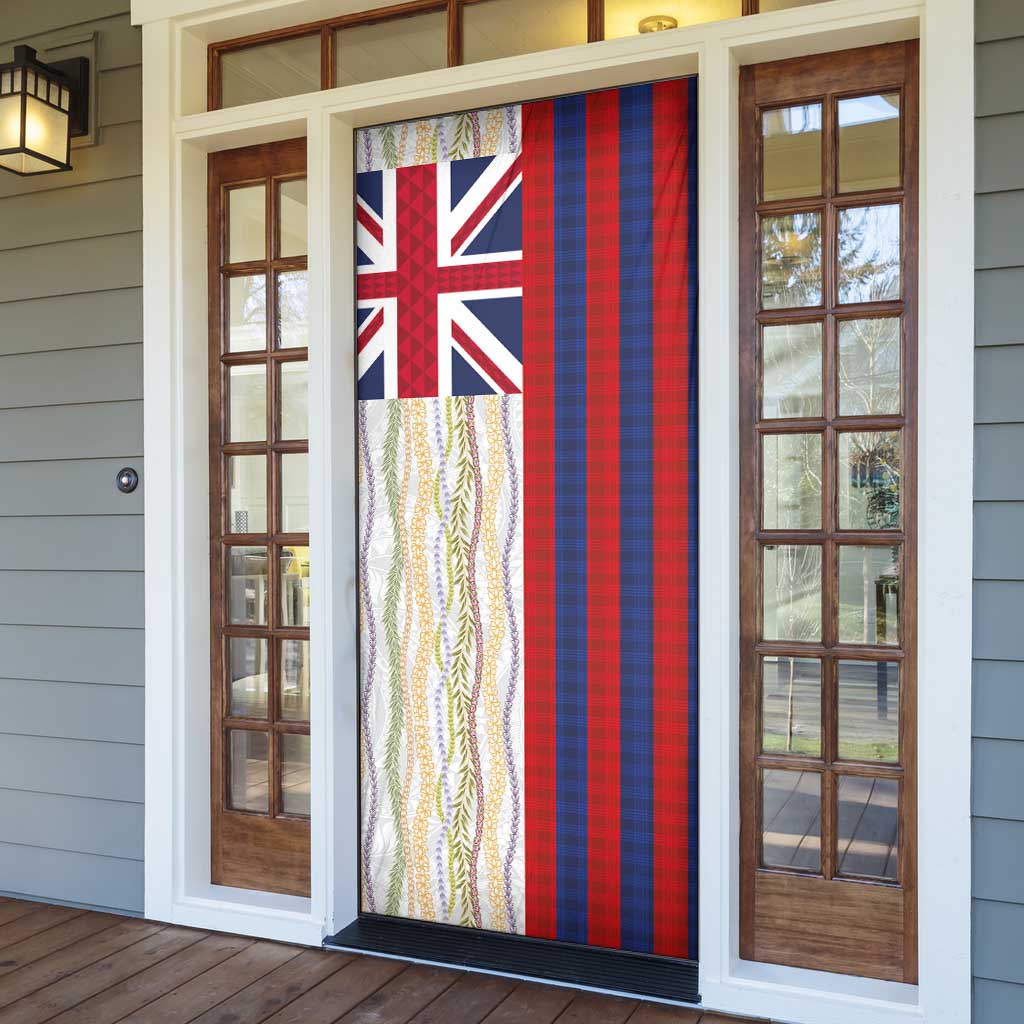 Hawaiian Tropical Plants Lei Door Cover National Flag Style - Polynesian Pride