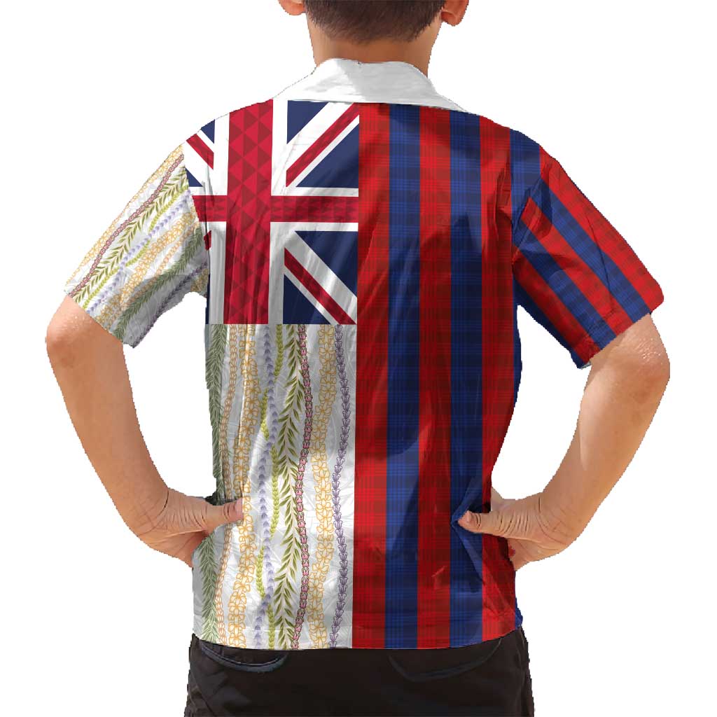 Hawaiian Tropical Plants Lei Family Matching Summer Maxi Dress and Hawaiian Shirt National Flag Style - Polynesian Pride