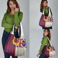 Hawaiian Tropical Plants Lei Grocery Bag National Flag Style - Polynesian Pride