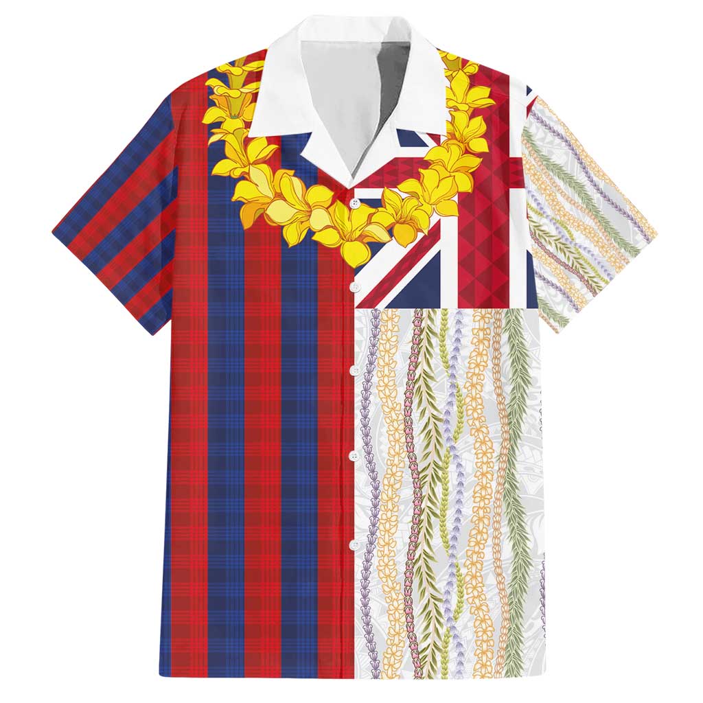 Hawaiian Tropical Plants Lei Hawaiian Shirt National Flag Style - Polynesian Pride