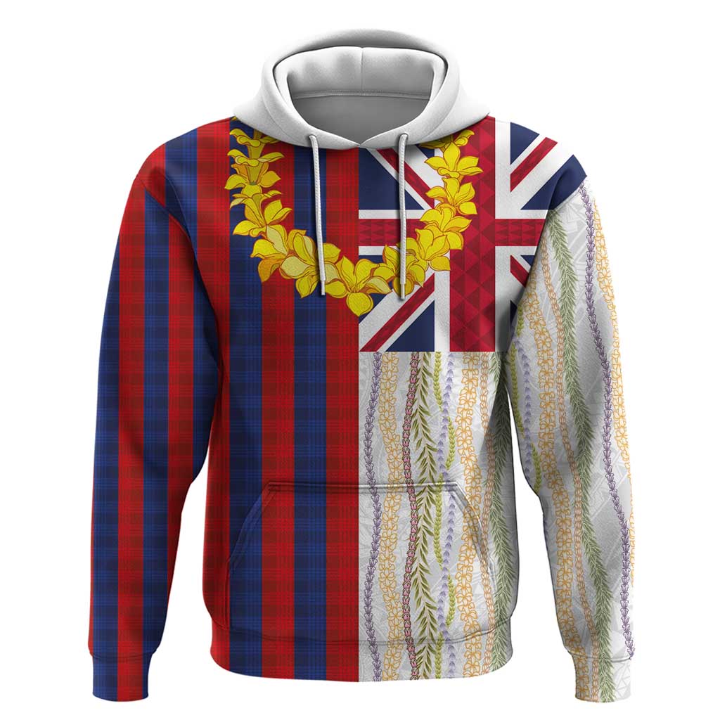 Hawaiian Tropical Plants Lei Hoodie National Flag Style LT03 Pullover Hoodie Multicolor - Polynesian Pride