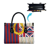 Hawaiian Tropical Plants Lei Leather Bag National Flag Style - Polynesian Pride