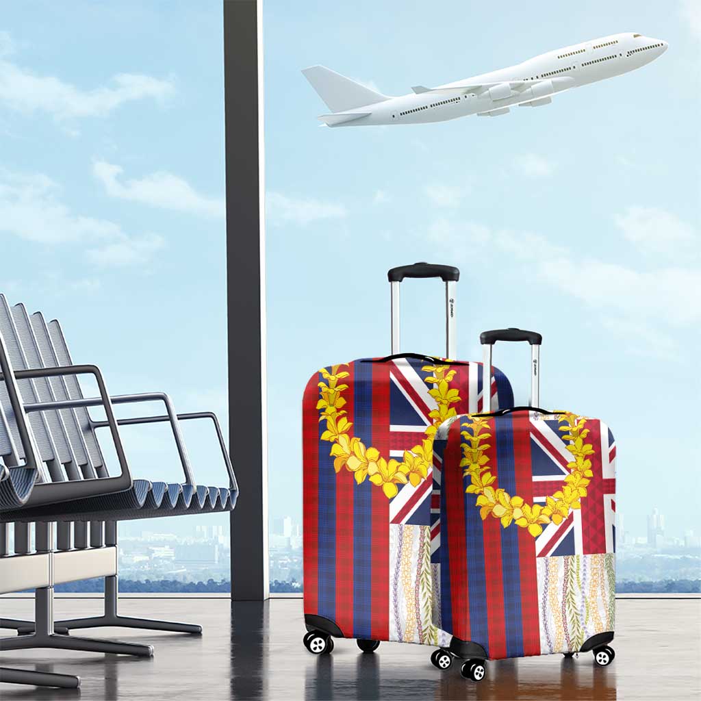 Hawaiian Tropical Plants Lei Luggage Cover National Flag Style - Polynesian Pride