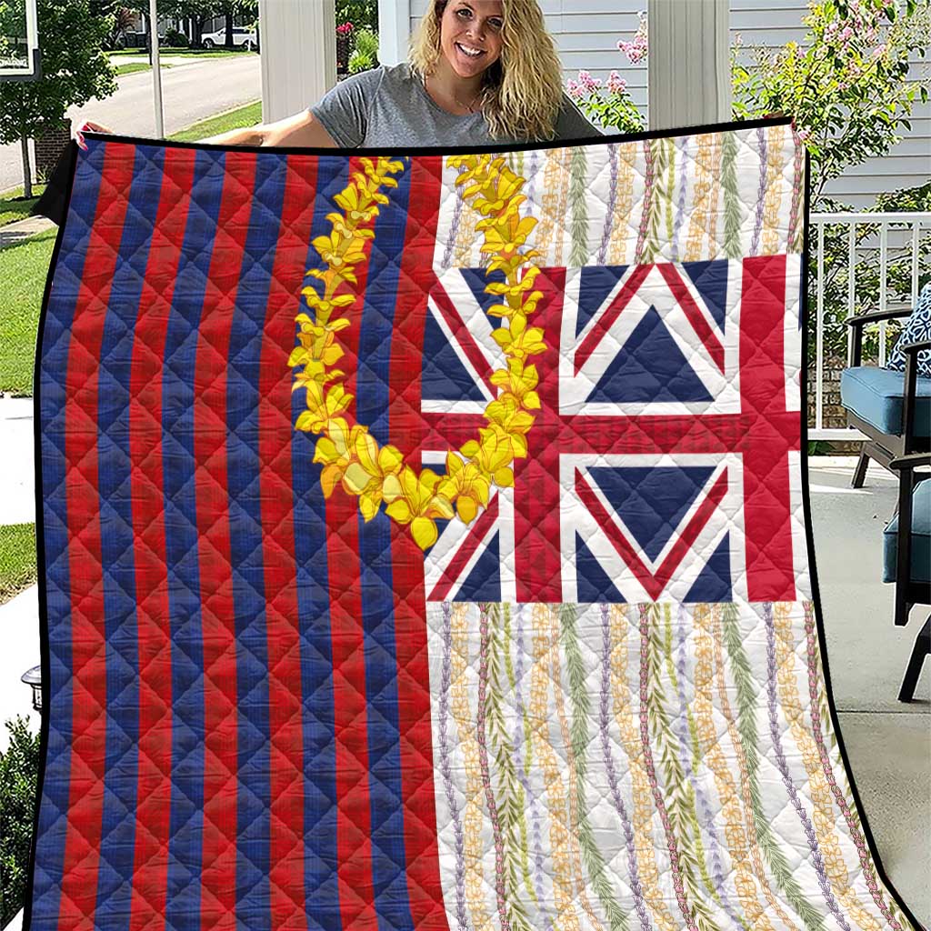 Hawaiian Tropical Plants Lei Quilt National Flag Style LT03 Multicolor - Polynesian Pride