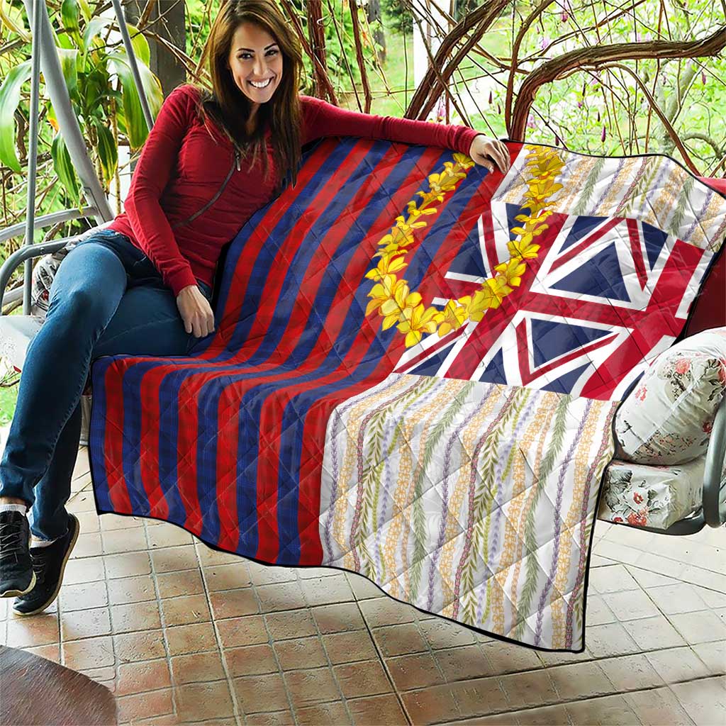 Hawaiian Tropical Plants Lei Quilt National Flag Style - Polynesian Pride
