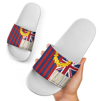 Hawaiian Tropical Plants Lei Slide Sandals National Flag Style LT03 - Polynesian Pride