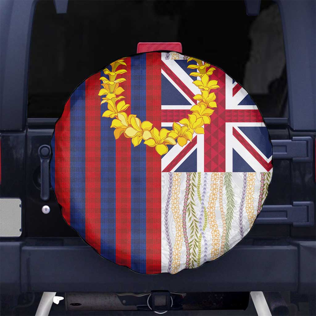 Hawaiian Tropical Plants Lei Spare Tire Cover National Flag Style - Polynesian Pride