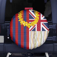 Hawaiian Tropical Plants Lei Spare Tire Cover National Flag Style - Polynesian Pride