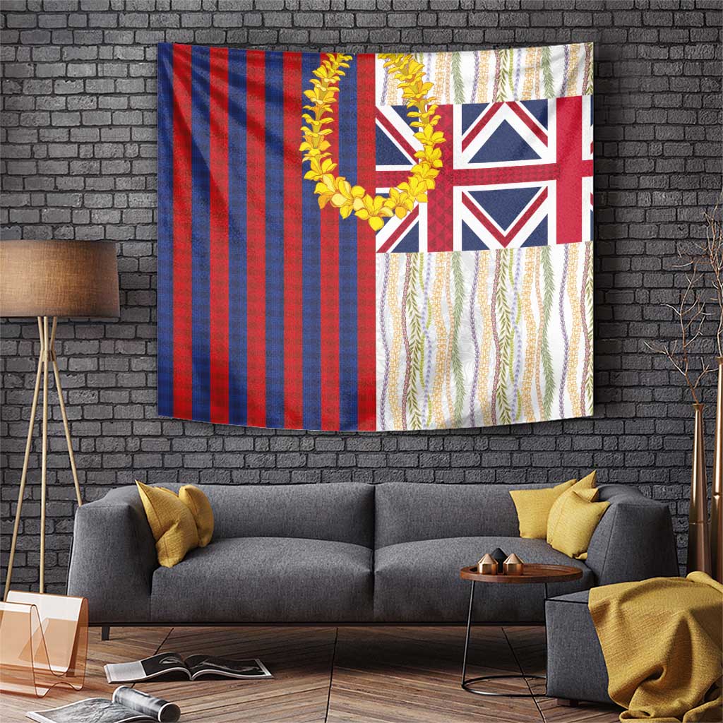 Hawaiian Tropical Plants Lei Tapestry National Flag Style LT03 Multicolor - Polynesian Pride