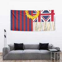 Hawaiian Tropical Plants Lei Tapestry National Flag Style - Polynesian Pride
