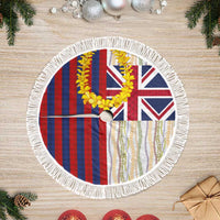 Hawaiian Tropical Plants Lei Tree Skirt National Flag Style - Polynesian Pride