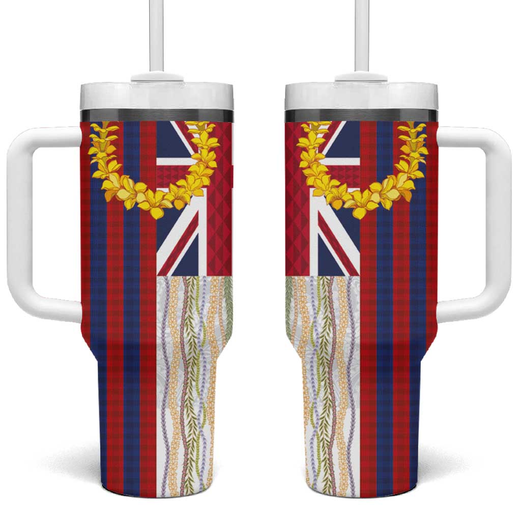 Hawaiian Tropical Plants Lei Tumbler With Handle National Flag Style - Polynesian Pride
