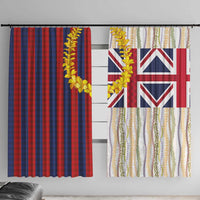 Hawaiian Tropical Plants Lei Window Curtain National Flag Style LT03 With Hooks Multicolor - Polynesian Pride
