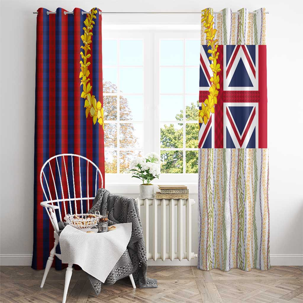 Hawaiian Tropical Plants Lei Window Curtain National Flag Style LT03 - Polynesian Pride
