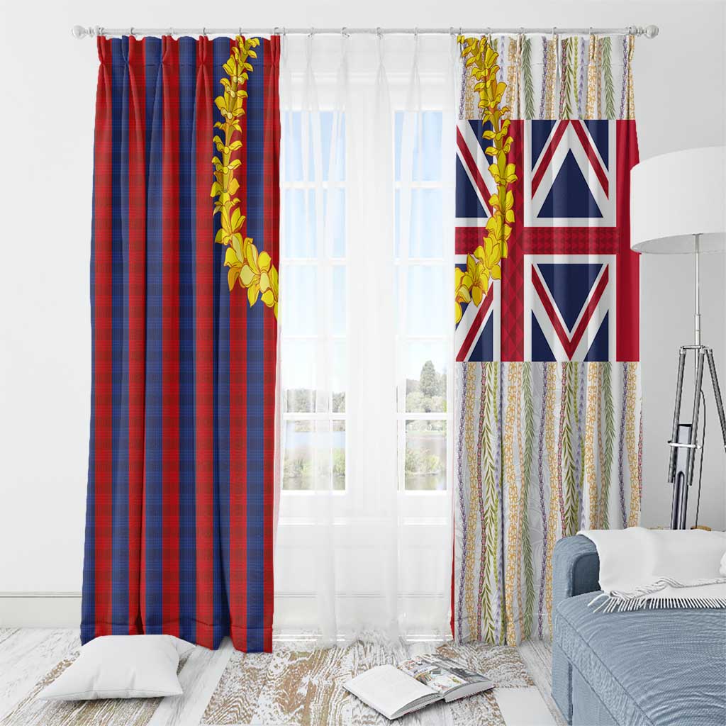 Hawaiian Tropical Plants Lei Window Curtain National Flag Style LT03 - Polynesian Pride