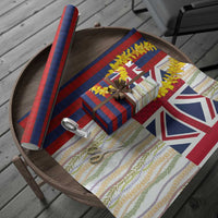 Hawaiian Tropical Plants Lei Wrapping Paper National Flag Style - Polynesian Pride