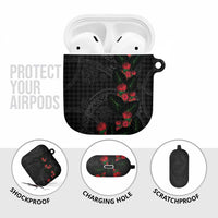 Hawaiian Kakau Art AirPods Case Taro Leaves with Ohia Lehua and Pakala Pattern - Polynesian Pride