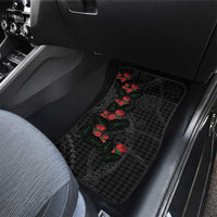 Hawaiian Kakau Art Car Mats Taro Leaves with Ohia Lehua and Pakala Pattern LT03 - Polynesian Pride