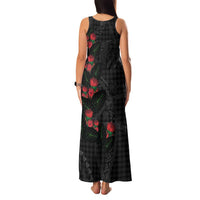 Hawaiian Kakau Art Family Matching Tank Maxi Dress and Hawaiian Shirt Taro Leaves with Ohia Lehua and Pakala Pattern - Polynesian Pride