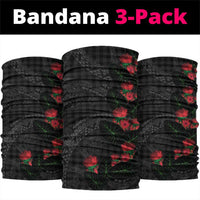 Hawaiian Kakau Art Neck Gaiter Taro Leaves with Ohia Lehua and Pakala Pattern - Polynesian Pride