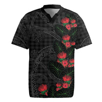 Hawaiian Kakau Art Rugby Jersey Taro Leaves with Ohia Lehua and Pakala Pattern - Polynesian Pride