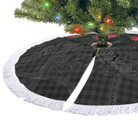Hawaiian Kakau Art Tree Skirt Taro Leaves with Ohia Lehua and Pakala Pattern - Polynesian Pride