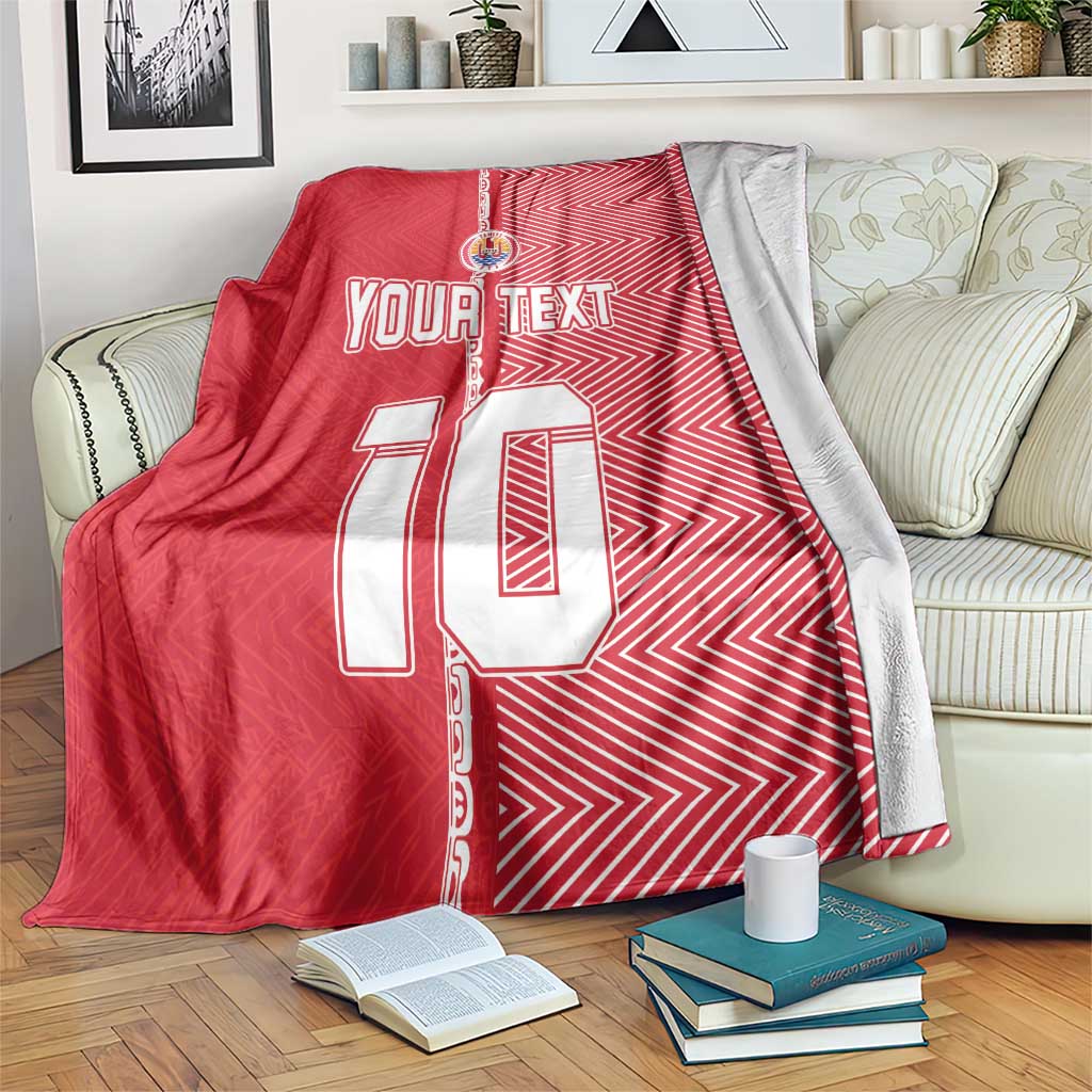 Custom Tahiti Football-Iron Warriors Blanket LT03 Red - Polynesian Pride