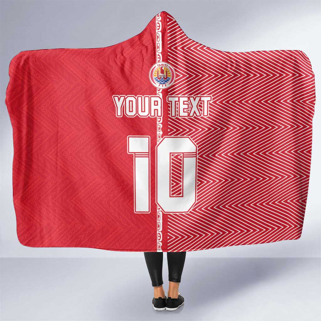 Custom Tahiti Football-Iron Warriors Hooded Blanket LT03 One Size Red - Polynesian Pride