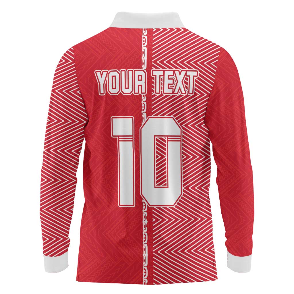 Custom Tahiti Football-Iron Warriors Long Sleeve Polo Shirt