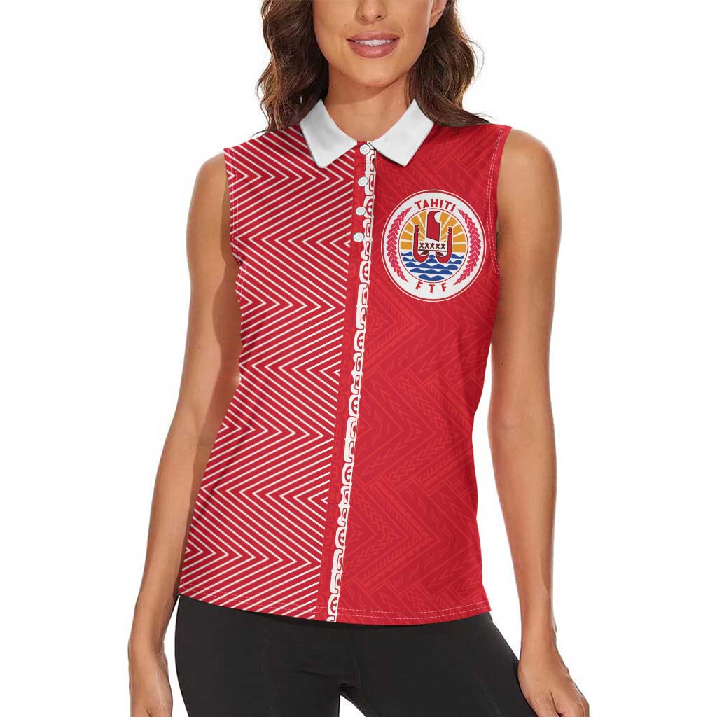 Custom Tahiti Football-Iron Warriors Women Sleeveless Polo Shirt