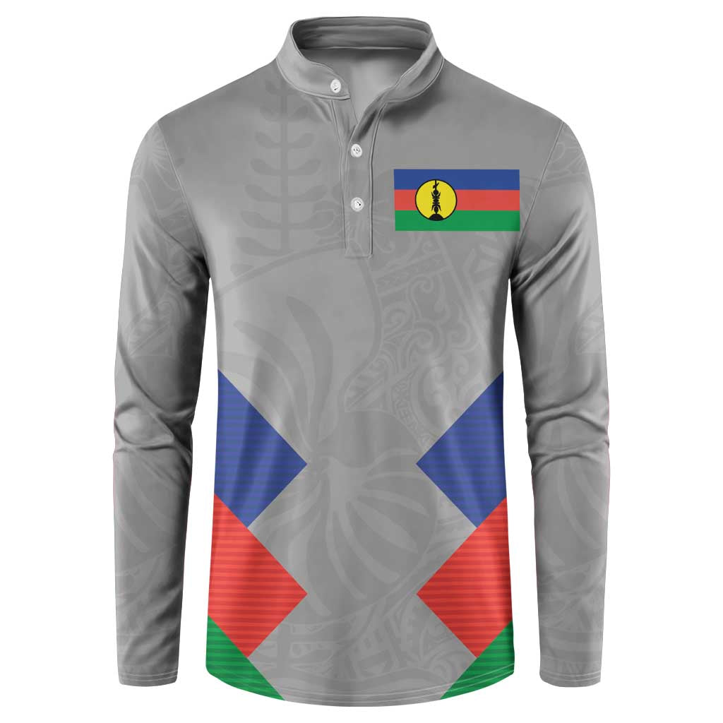 Custom New Caledonia-The Kagus Button Sweatshirt