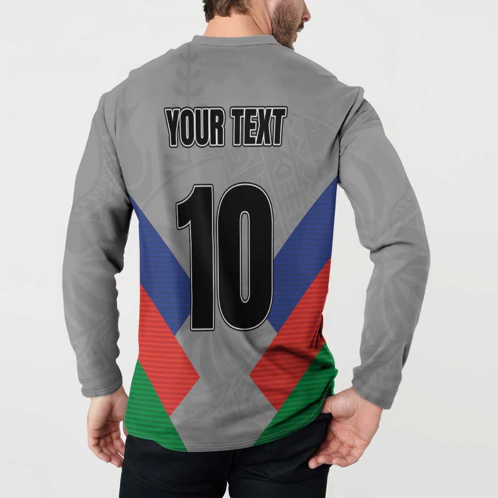 Custom New Caledonia-The Kagus Button Sweatshirt