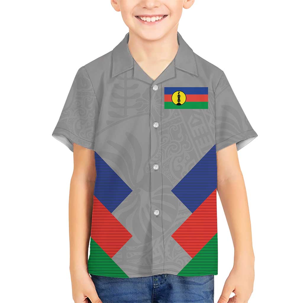 Custom New Caledonia-The Kagus Kid Hawaiian Shirt LT03 Kid Gray - Polynesian Pride