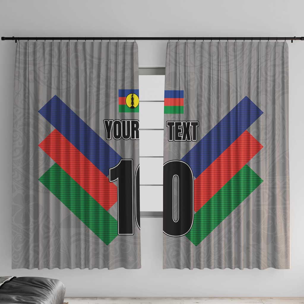 Custom New Caledonia-The Kagus Window Curtain LT03 With Hooks Gray - Polynesian Pride