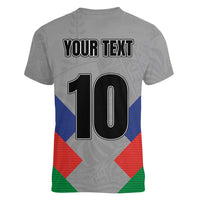 Custom New Caledonia-The Kagus Women V-Neck T-Shirt