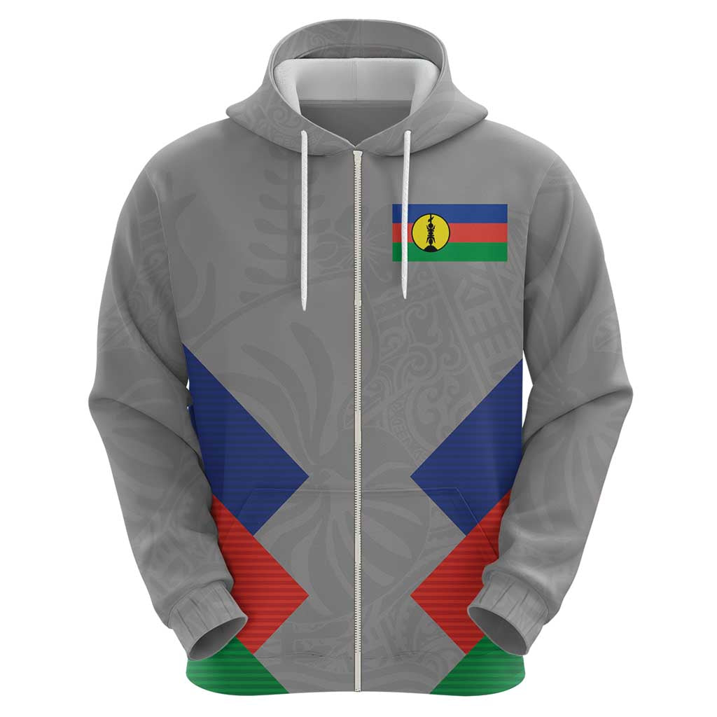 Custom New Caledonia-The Kagus Zip Hoodie