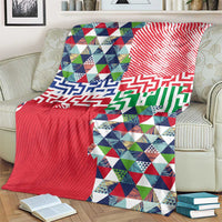 Hawaiian Floral Kakau Tropical Leaves-Sporty Style Blanket