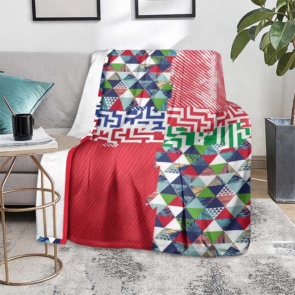 Hawaiian Floral Kakau Tropical Leaves-Sporty Style Blanket