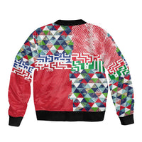 Hawaiian Floral Kakau Tropical Leaves-Sporty Style Bomber Jacket