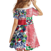 Hawaiian Floral Kakau Tropical Leaves-Sporty Style Family Matching Puletasi and Hawaiian Shirt