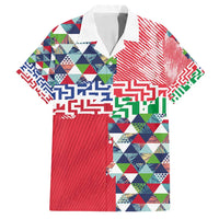 Hawaiian Floral Kakau Tropical Leaves-Sporty Style Family Matching Puletasi and Hawaiian Shirt