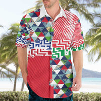 Hawaiian Floral Kakau Tropical Leaves-Sporty Style Hawaiian Shirt