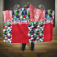 Hawaiian Floral Kakau Tropical Leaves-Sporty Style Hooded Blanket