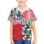 Hawaiian Floral Kakau Tropical Leaves-Sporty Style Kid Hawaiian Shirt