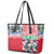 Hawaiian Floral Kakau Tropical Leaves-Sporty Style Leather Tote Bag