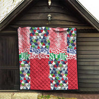 Hawaiian Floral Kakau Tropical Leaves-Sporty Style Quilt