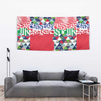 Hawaiian Floral Kakau Tropical Leaves-Sporty Style Tapestry