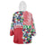 Hawaiian Floral Kakau Tropical Leaves-Sporty Style Wearable Blanket Hoodie